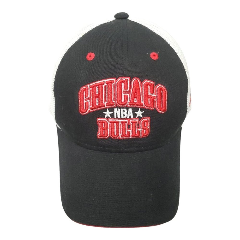 Chicago Bulls NBA 3D Embroidered Mesh OSFM Cap Trucker Basketball Hat Adidas